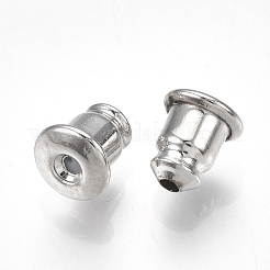真鍮ピアスキャッチ  ピアスバックキャッチ  シリコンあり  プラチナメッキ  6x5mm&nbsp;X-KK-S348-252