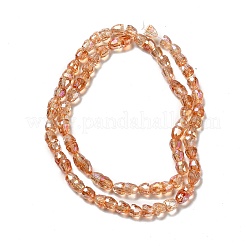 Electroplate Transparent Glass Beads Strand&nbsp;GLAA-G088-05