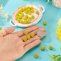 30Pcs Pave Disco Ball Beads&nbsp;RB-TA0001-27A