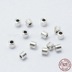 Anti-Tarnish Rhodium Plated 925 Sterling Silver Crimp Beads&nbsp;STER-G027-20P