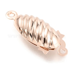 304ステンレススチールボックス留め具  マルチ連クラスプ  オーバル  ローズゴールド  21.5x9x5mm  穴：1mm&nbsp;LS-STAS-H151-16RG