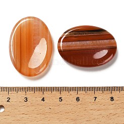 Oval Natural Red Banded Agate Worry Stone&nbsp;G-H073-06C