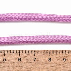 ポリコットン製の編み込みコード（芯入り）  ラウンド  靴ひも用  キーホルダーストラップ  ロープブレスレットの作り方  フラミンゴ  5mm  約90~100ヤード/バンドル&nbsp;OCOR-NH0002-01-17