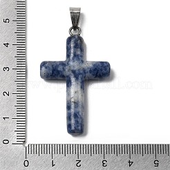 Natural Blue Spot Jasper Cross Pendants&nbsp;KK-D021-04I-P