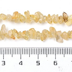 加熱天然シトリンチップビーズ連売り  4~7x2~3x1~2.5mm  穴：0.5mm  31.50''（80センチメートル）&nbsp;G-D093-A03