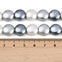 Electroplated Shell Pearl Beads Strands&nbsp;BSHE-H113-02B