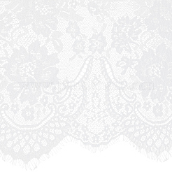ナイロンレース生地  ホワイト  3000x1680x0.5mm&nbsp;DIY-WH20062-25B