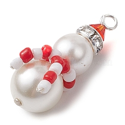 Shell Pearl & Glass Seed Beaded Pendants&nbsp;PALLOY-TA00167