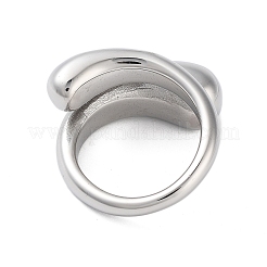 変色しない304ステンレススチール製女性用リング  ステンレス鋼色  usサイズ9（18.9mm）&nbsp;RJEW-K270-05D-P