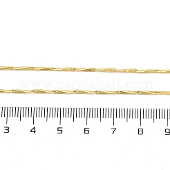Brassl Twisted Bar Link Chain Necklaces for Men Women&nbsp;NJEW-G160-15G