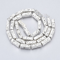 Electroplated Natural Lava Rock Beads Strands&nbsp;X-G-T114-63S