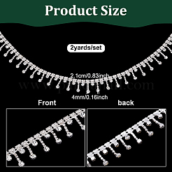 2 Yards Iron Crystal Rhinestone Tassels Chains&nbsp;IFIN-NB0001-65