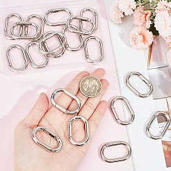 亜鉛合金スプリングゲートリング  オーバル  プラチナ  38x24x5mm  内径：28.5x15mm  約20個/箱&nbsp;FIND-SP0001-12B