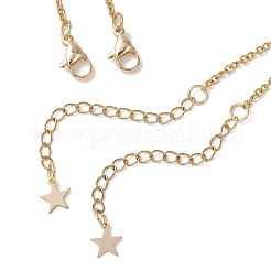 Alloy Bear and White Round Pendant 304 Stainless Steel Cable Chain Double Layer Necklaces for Women&nbsp;NJEW-JN05758-01