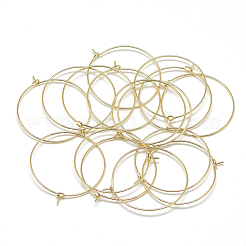 Brass Hoop Earrings&nbsp;KK-T032-015G