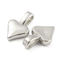 CCBプラスチックペンダント  プラチナ  ハート  15.5x10x5mm  穴：5x3mm&nbsp;CCB-P013-17A-P
