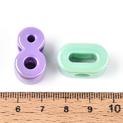 UV Plating Opaque Acrylic European Beads&nbsp;PACR-T017-10M