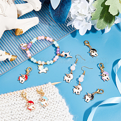 Alloy Enamel Unicorn Pendant Locking Stitch Markers&nbsp;HJEW-AB00053