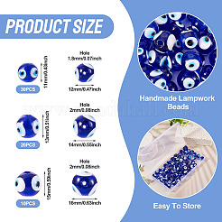 60Pcs Handmade Lampwork Beads&nbsp;LAMP-PJ0001-04