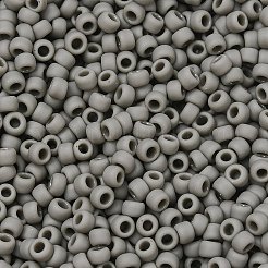 トーホー 8/0ラウンドビーズ  日本製シードビーズ  （53df）不透明な霜ダークグレー  3mm  穴：1mm  約222個/10g&nbsp;X-SEED-TR08-0053DF