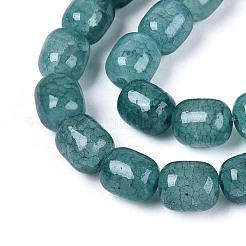 Baking Paint Crackle Glass Beads Strands&nbsp;DGLA-N019-01B-10