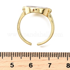 Brass Enamel Adjustable Cuff Rings&nbsp;RJEW-G349-01G