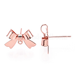 Brass Stud Earring Findings&nbsp;KK-S360-174RG