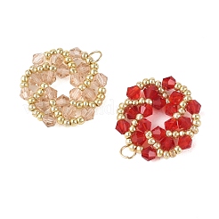 Imitate Austrian Crystal Bicone Glass Beaded Pendants&nbsp;PALLOY-MZ01394