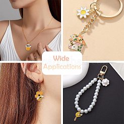 30Pcs 6 Styles Bee Theme Alloy Enamel Pendants&nbsp;ENAM-CJ0006-58