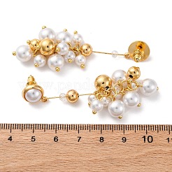 Brass Dangle Stud Earrings&nbsp;EJEW-R014-06G