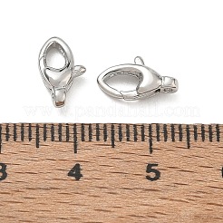 シェグレース 真鍮製ロブスタークラスプ  カドミウムフリーと鉛フリー＆ニッケルフリー  プラチナ  11x6x3.5mm  穴：1mm&nbsp;XGRQ7M753-973P