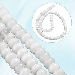 2 Strands Natural White Jade Beads Strands&nbsp;G-PA0002-02B