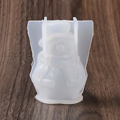 クリスマステーマ DIY 3D 雪だるまディスプレイデコレーション シリコン像型  肖像彫刻樹脂鋳造鋳型  肖像彫刻用 UV樹脂＆エポキシ樹脂工芸品作り  ホワイト  50x40x62mm  内径：24x28mm&nbsp;DIY-G058-B01