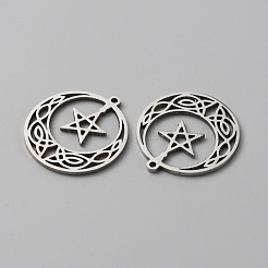 304 Stainless Steel Pendants&nbsp;STAS-WH0029-54P