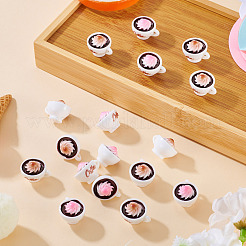 20Pcs 2 Colors Resin Miniature Ornaments&nbsp;RESI-TA0005-05