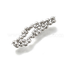 真鍮ボールチェーンマルチ連コネクタチャーム  長持ちメッキ  プラチナ  22x4x3mm&nbsp;KK-U061-06P