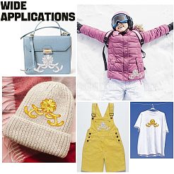 4Pcs 2 Colors Computerized Embroidery Polyester Sew on Sequin Patches&nbsp;DIY-HY0001-12