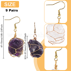 9 Pairs 316 Surgical Stainless Steel Dangle Earrings&nbsp;EJEW-GA00005-02