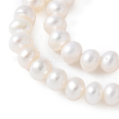 天然養殖淡水パールビーズ連売り  ポテト  グレード5 A  雪  4~5mm  穴：0.6mm  約84~87個/連  14.09''~14.96''（35.8~38センチメートル）&nbsp;PEAR-I007-07Q-08A