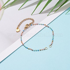 Glass Seed Beaded Link Bracelet Making&nbsp;AJEW-JB00921-05