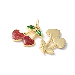 Brass Enamel Pendants&nbsp;KK-A252-38G-08