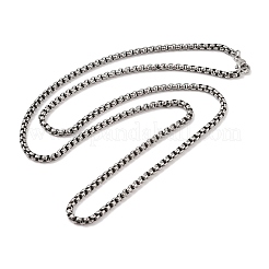304 Stainless Steel Box Chain Necklaces&nbsp;NJEW-K378-17A-AS