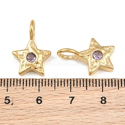 304 Stainless Steel Micro Pave Cubic Zirconia Pendants&nbsp;CU-CBA02E8-19G-02