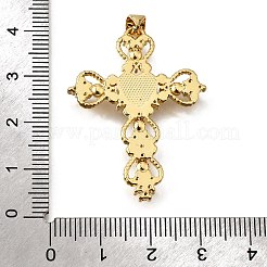Brass Micro Pave Cubic Zirconia ABS Imitation Pearl Pendants&nbsp;KK-D328-03G-D