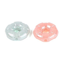 模造ゼリープラスチックビーズ  ドーナツ  ABカラーメッキ  ミックスカラー  24x8mm  穴：2.5mm  約200個/500g&nbsp;KY-Q010-34