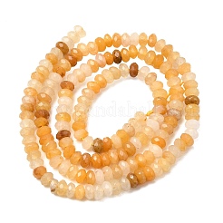 天然石トパーズ翡翠ビーズ連売り  ロンデル  多面カット  4x2~2.5mm  穴：0.8mm  約59~60個/連  14.92~15.04''（37.9~38.2センチメートル）&nbsp;G-G343-A03-2x4mm