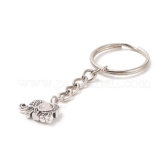 Elephant Owl Butterfly Eye Shaped Natural & Synthetic Gemstone Pendant Keychain&nbsp;KEYC-JKC00411-01