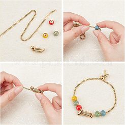 8Pcs 2 Colors 304 Stainless Steel Coil Cord Ends&nbsp;STAS-UN0026-64
