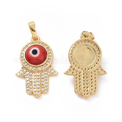 Brass Micro Pave Cubic Zirconia Pendants&nbsp;ZIRC-F136-03G