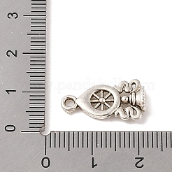 チベット風合金チャーム  カドミウムフリー＆鉛フリー  ヘビ  アンティークシルバー  18.5x10x4mm  穴：1.8mm&nbsp;TIBE-Q090-73AS